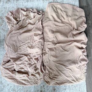 TWO Crib Extra Soft Muslin Fitted Sheet